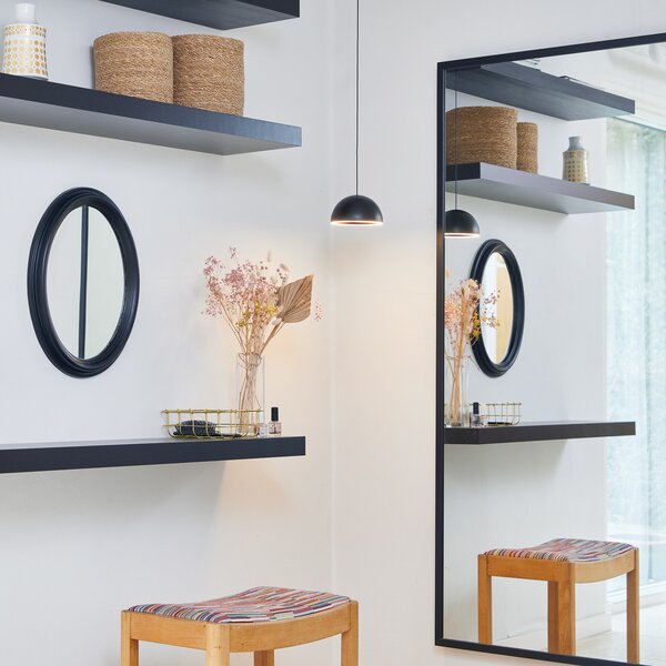 Lampada a sospensione LOOM DESIGN, Curve, dimmerabile, Nero, Soggiorno, Alluminio, Moderno