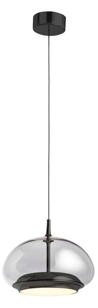 Lampada a sospensione LOOM DESIGN, Avalon, dimmerabile, Nero, Soggiorno, Vetro, Moderno