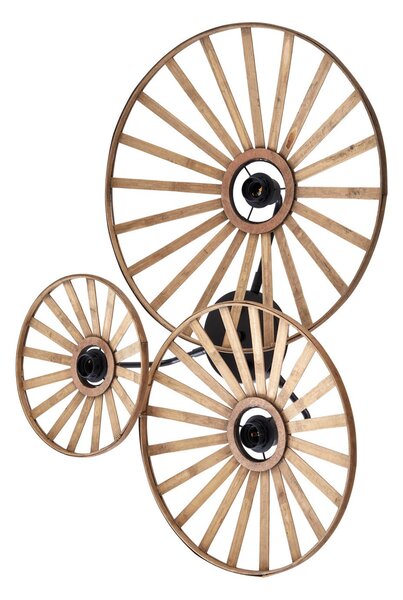 Applique da parete Lindby, Evandor, dimmerabile, Legno, Soggiorno, Metallo