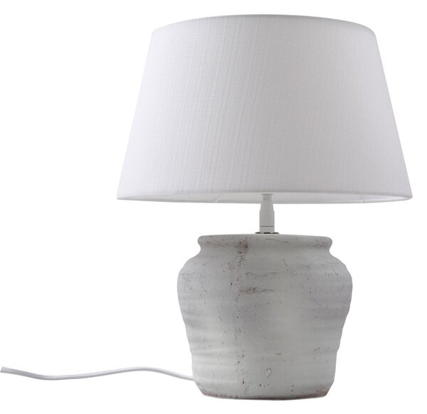 Lampade da tavolo Lindby, Aelith, Bianco, Soggiorno, Ceramica, Campagna / rustico