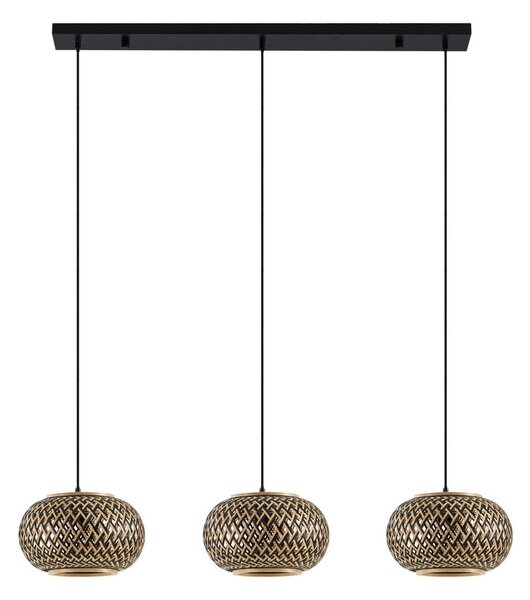 Lampada a sospensione Lindby, Nerys, dimmerabile, Legno, Cucina, Legno