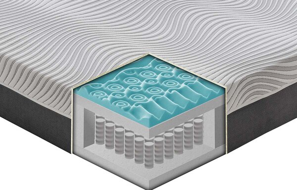 Materasso Madrid a 800 molle insacchettate e MyMemory Foam sfoderabile 80x190 - Singolo (Standard)