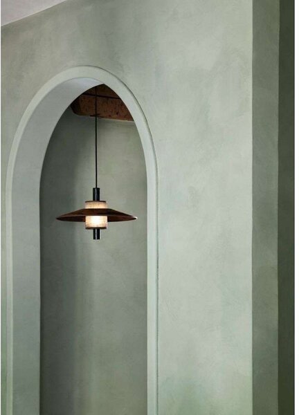 Lampada a sospensione Forestier, Thésée, dimmerabile, Rosso, Sala da pranzo, Tessuto / Tessile, Boho
