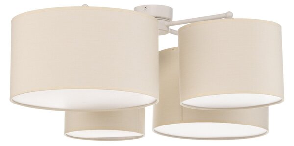 Plafoniera Euluna, Lodge, dimmerabile, Beige, Soggiorno, Tessuto / Tessile, Moderno