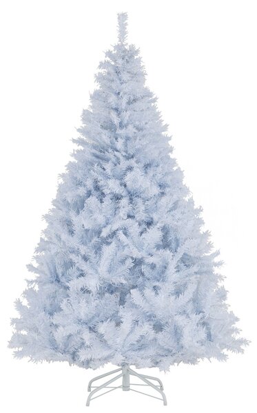 Costway Albero di natale pieghevole con luci preinstallate e con 1000 punte di ramo, Albero di natale pieghevole con luci preinstallate Bianco