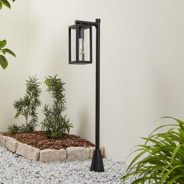 Lampade da esterno Lucande, Siveta, dimmerabile, Nero, Terrazza, Alluminio, Moderno