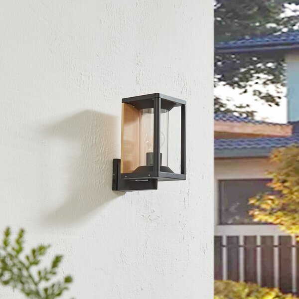 Lampade da esterno Lucande, Candina, dimmerabile, Nero, Balcone, Alluminio, Moderno