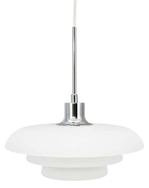Lampada a sospensione Dyberg Larsen, Ava, dimmerabile, Bianco, Soggiorno, Vetro, Moderno