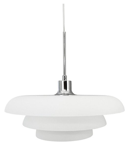 Lampada a sospensione Dyberg Larsen, Ava, dimmerabile, Bianco, Soggiorno, Vetro, Moderno