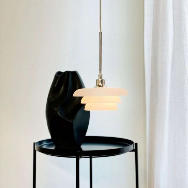 Lampada a sospensione Dyberg Larsen, Ava, dimmerabile, Bianco, Soggiorno, Vetro, Moderno