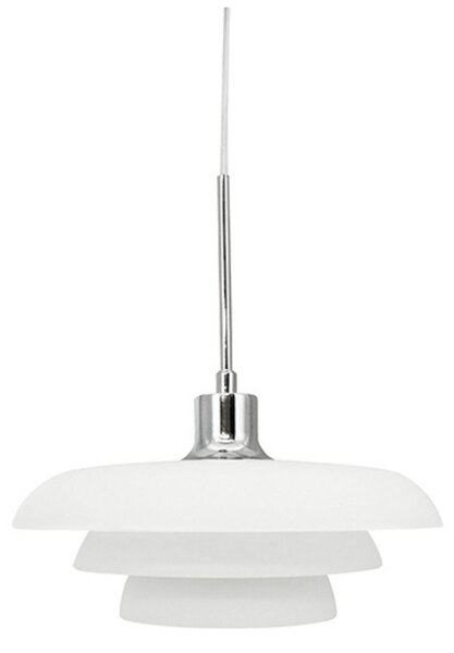 Lampada a sospensione Dyberg Larsen, Ava, dimmerabile, Bianco, Soggiorno, Vetro, Moderno