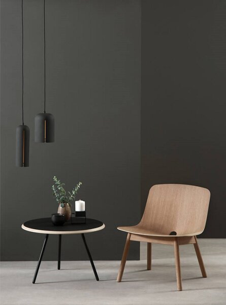 Lampada a sospensione Woud, Nero, Soggiorno, Metallo