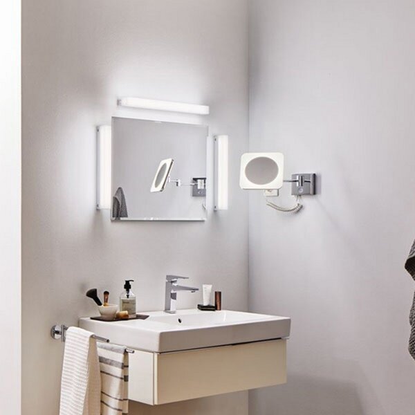 Applique da parete Paulmann, Luno, Bianco, Bagno, Metallo, Moderno