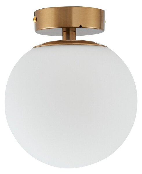Plafoniera Lucande, Bidolo, dimmerabile, Dorato / Ottone, Bagno, Vetro