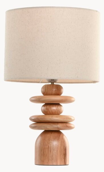Lampada da tavolo in legno di albero della gomma Hevea