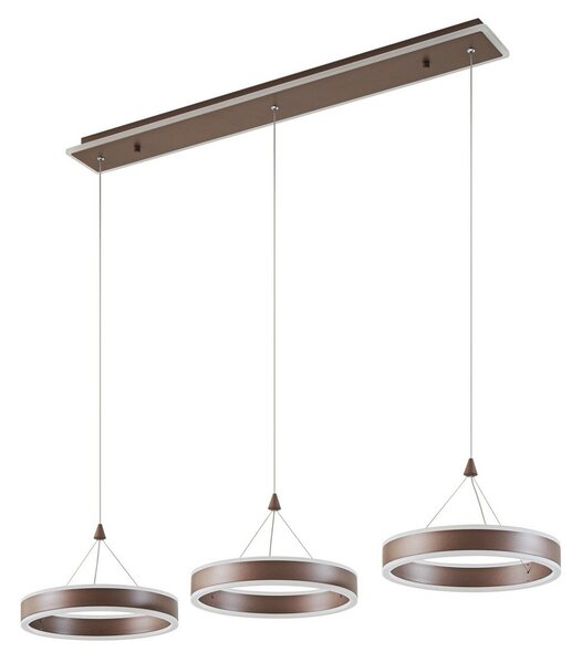 Lampada a sospensione Lucande, Kolo, dimmerabile, Marrone / Ruggine, Sala da pranzo, Metallo, Moderno