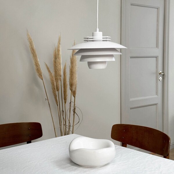 Lampada a sospensione Dyberg Larsen, Ejka mini, dimmerabile, Bianco, Soggiorno, Metallo, Design
