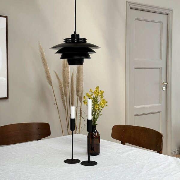 Lampada a sospensione Dyberg Larsen, Ejka mini, dimmerabile, Nero, Soggiorno, Metallo, Design
