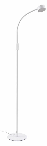 Lampada da terra Lindby, Maori, dimmerabile, Bianco, Studio / Ufficio, Metallo, Moderno
