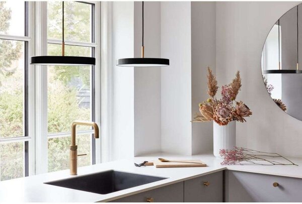Lampada a sospensione Asteria Plus, Ø 30 cm, grigio/nero