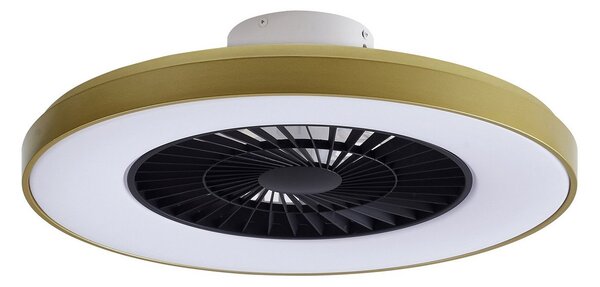 Plafoniera Lindby, Teleo, dimmerabile, Dorato / Ottone, Soggiorno, Plastica, Moderno