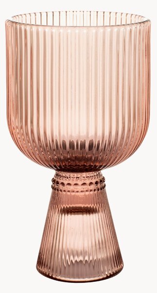 Set di 6 bicchieri con superficie millerighe Peony