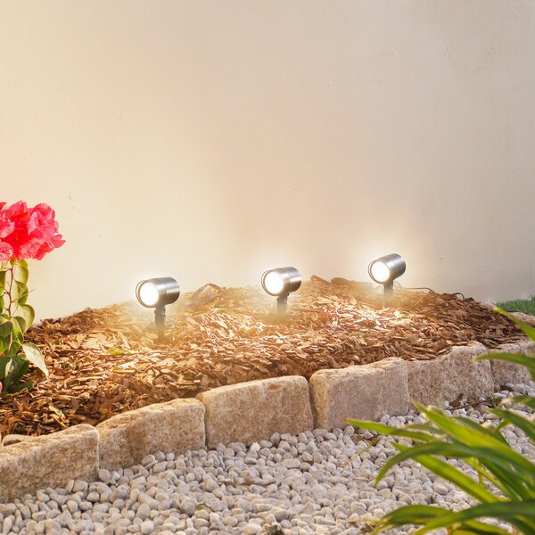Lampade da esterno Lindby, Nycta, dimmerabile, Nero, Balcone, Plastica, Moderno