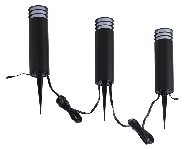 Lampade da esterno Lindby, Kaelo, dimmerabile, Nero, Terrazza, Plastica, Moderno