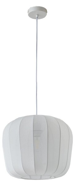 Lampada a sospensione Lindby, Helin, dimmerabile, Bianco, Sala da pranzo, Tessuto / Tessile, Moderno
