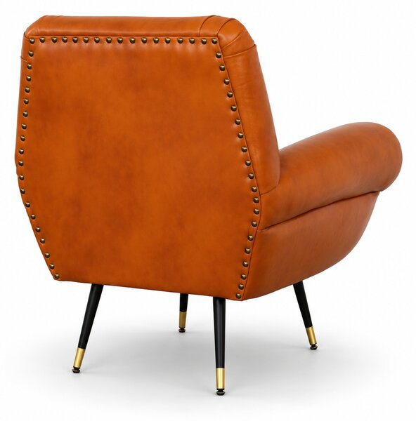 Poltrona Vico Pelle Primo Fiore Premium - Iconica, Finiture di Pregio