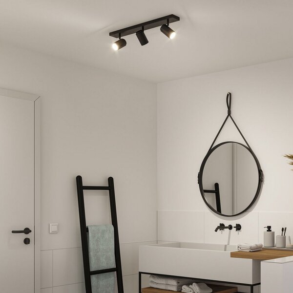 Plafoniera Paulmann, Zyli, dimmerabile, Nero, Bagno, Metallo, Moderno