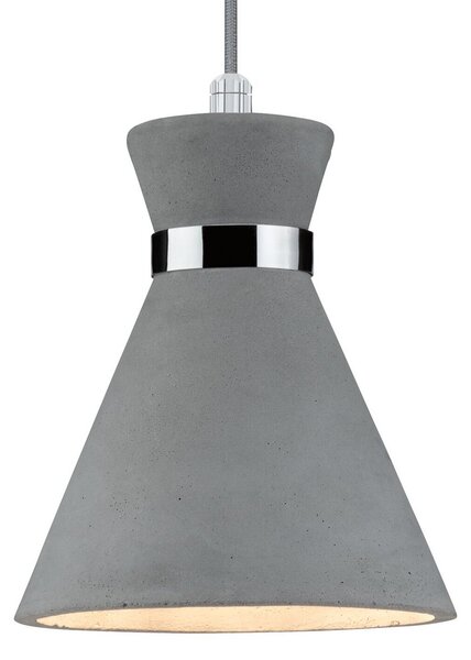 Lampada a sospensione Paulmann, Verve, dimmerabile, Grigio, Bagno, Cemento, Moderno