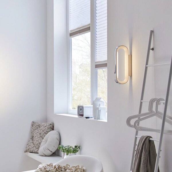 Applique da parete Paulmann, Agena, dimmerabile, Metallizzato, Bagno, Alluminio, Moderno