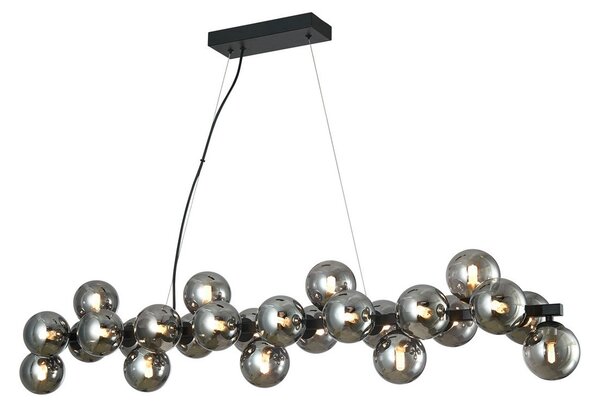Lampada a sospensione Lucande, Naelen, dimmerabile, Grigio, Cucina, Metallo, Moderno