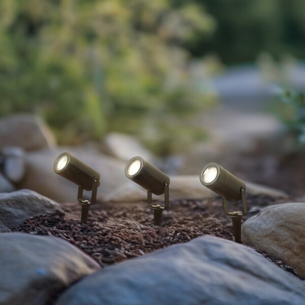 Lampade da esterno Lindby, Thorgal, dimmerabile, Nero, Terrazza, Plastica, Moderno