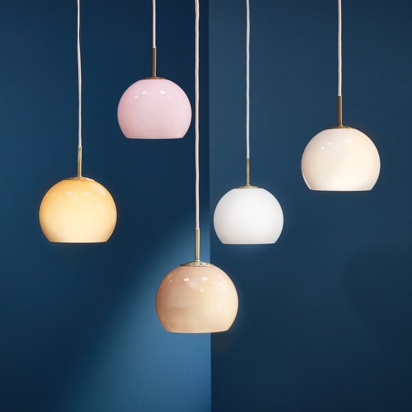 Lampada a sospensione FRANDSEN, Ball, dimmerabile, Rosa / Rosé, Soggiorno, Vetro, Design
