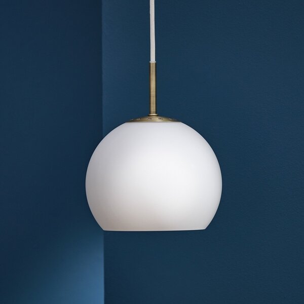 Lampada a sospensione FRANDSEN, Ball, dimmerabile, Bianco, Soggiorno, Vetro, Design