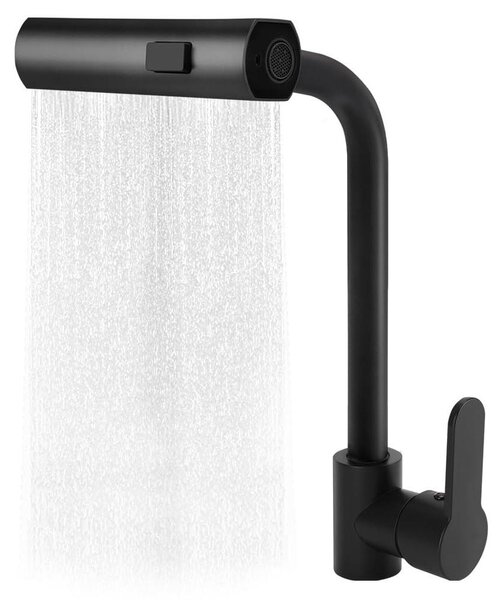 Miscelatore da cucina a 360° girevole - 3 modalità d'acqua - Alta pressione - Acqua calda/fredda - Ugello flessibile - Controllo della temperatura semplice - Rubinetto per lavello