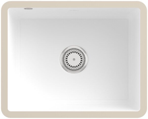 Villeroy & Boch Subway 60 - Lavello in Vetroceramica 55x44 cm, CeramicPlus, Bianco pietra 331001RW