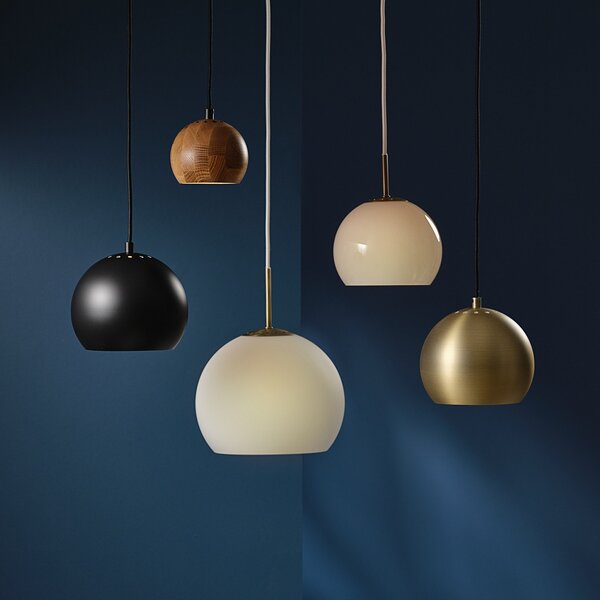 Lampada a sospensione FRANDSEN, Ball, dimmerabile, Grigio, Soggiorno, Vetro, Design