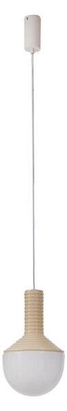 Lampada a sospensione Lucande, Florine, dimmerabile, Beige, Soggiorno, Ceramica, Design
