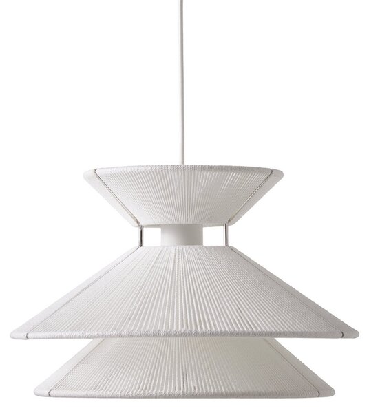 Lampada a sospensione FRANDSEN, Kiku, dimmerabile, Bianco, Soggiorno, Tessuto / Tessile, Design