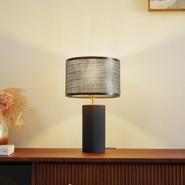 Lampade da tavolo Lindby, Sorscha, Nero, Soggiorno, Metallo, Moderno