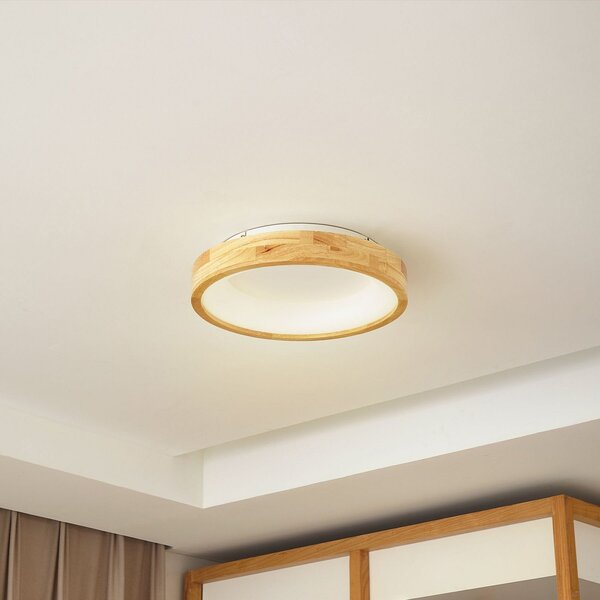 Plafoniera Lucande, Samvel, Legno, Sala da pranzo, Legno, Moderno