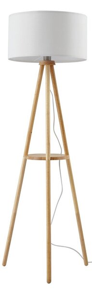 Lampada da terra Lindby, Adamio, Bianco, Soggiorno, Tessuto / Tessile, Campagna / rustico