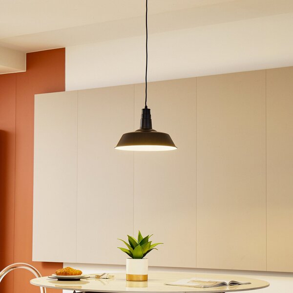 Lampada a sospensione Lindby, Laylan, dimmerabile, Nero, Sala da pranzo, Metallo, Moderno