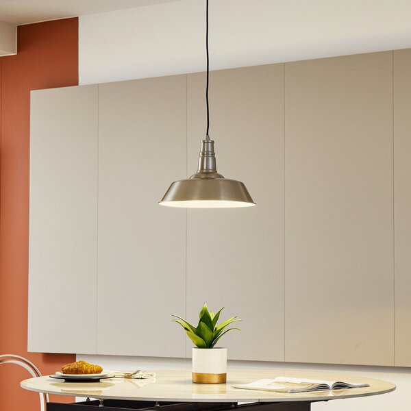Lampada a sospensione Lindby, Laylan, dimmerabile, Metallizzato, Sala da pranzo, Metallo, Moderno