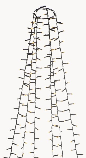 Decorazione a LED da interno-esterno per albero con funzione timer, bianco caldo