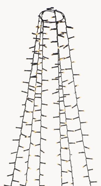Decorazione a LED da interno-esterno per albero con funzione timer, bianco caldo