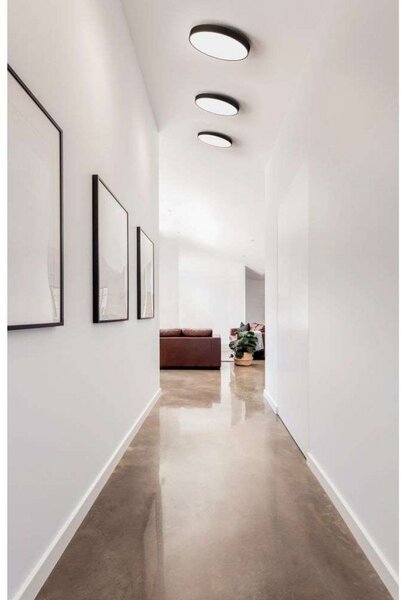 Plafoniera ANTIDARK, Nero, Soggiorno, Plastica
